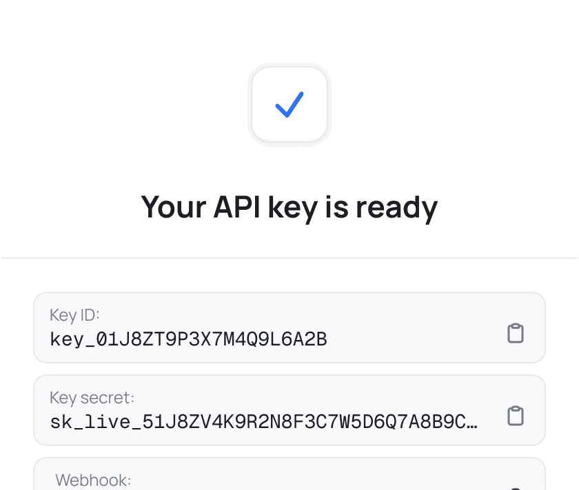 Genpaid API key showcase