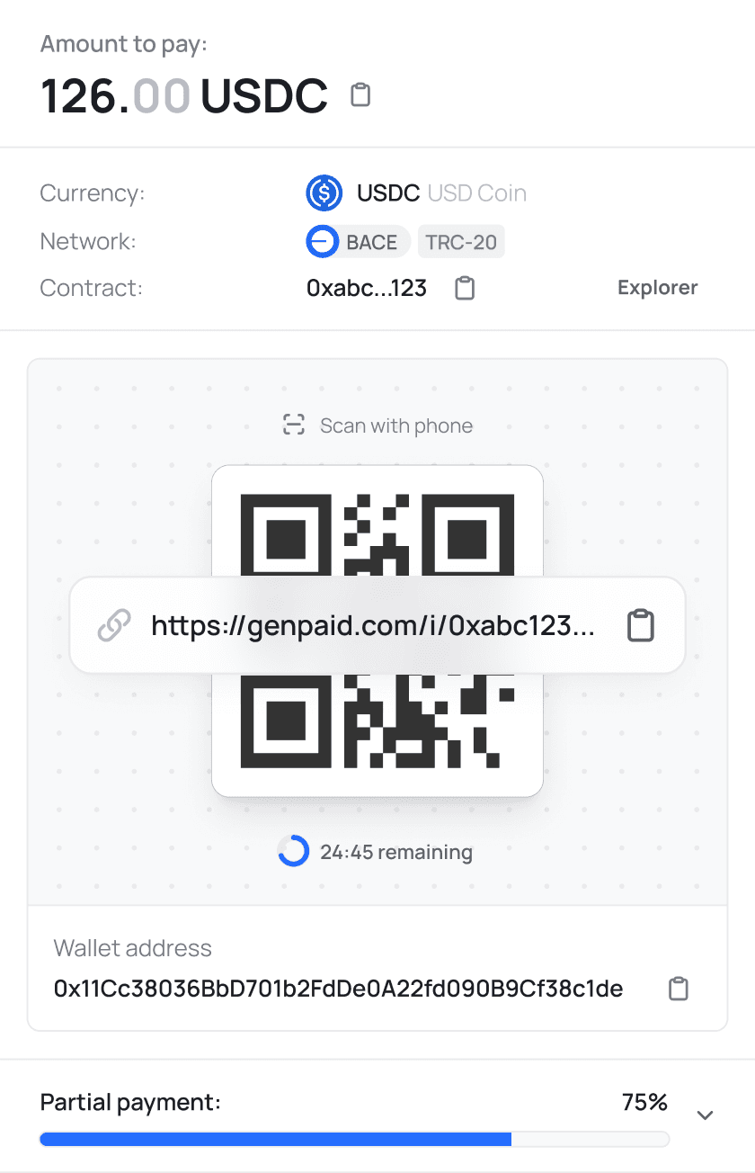 Genpaid Payment with QR showcase